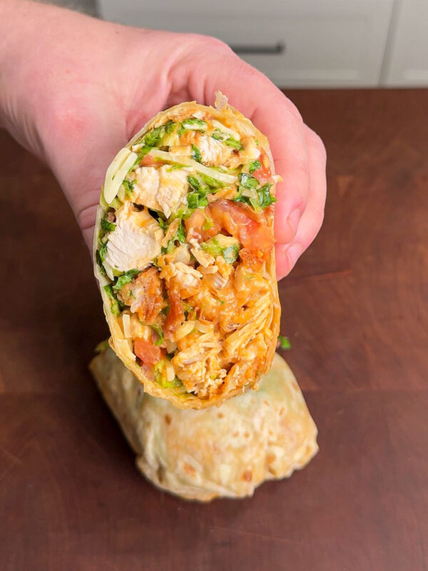 Chopped Buffalo Chicken Wraps