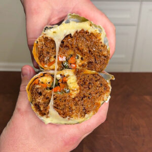 Bulgogi cheesesteak burrito