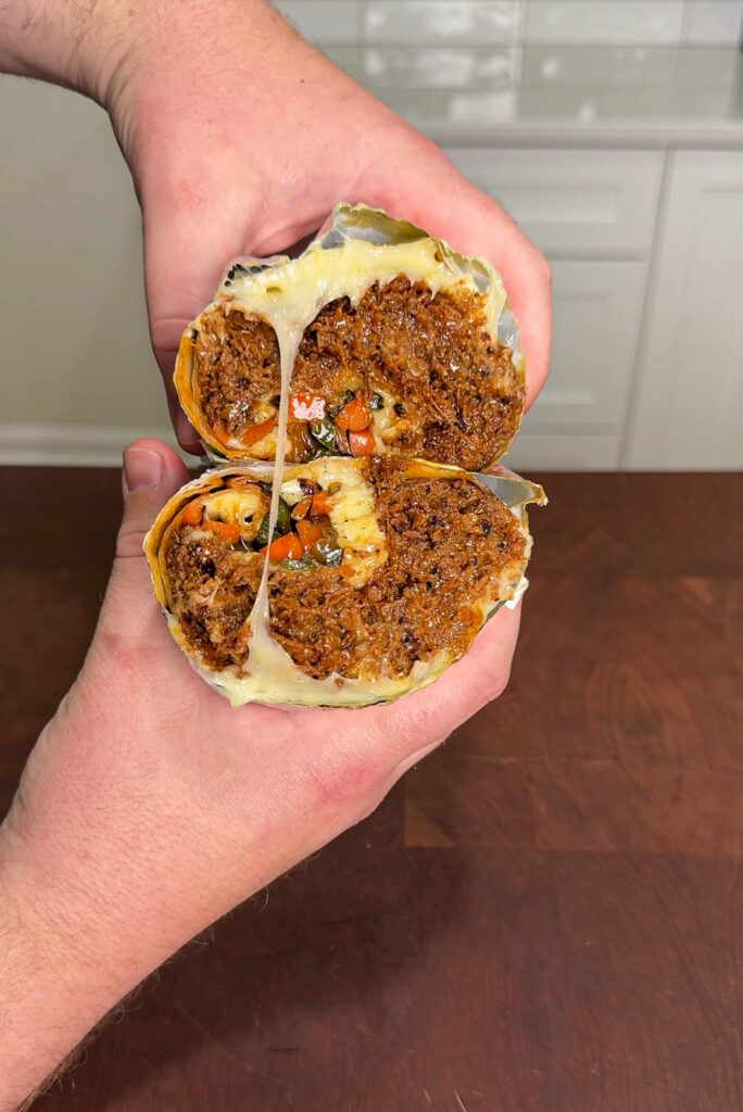 Bulgogi cheesesteak burrito