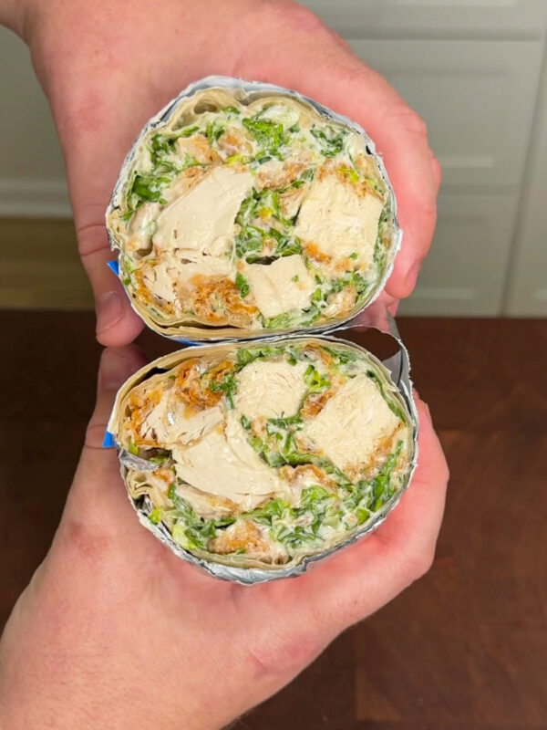 Chopped Chicken Caesar Wraps