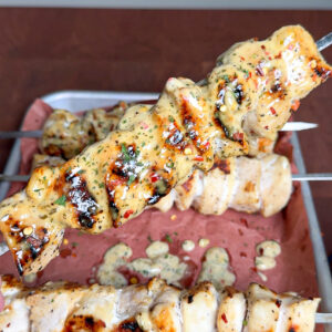 Garlic Parmesan Chicken Skewers