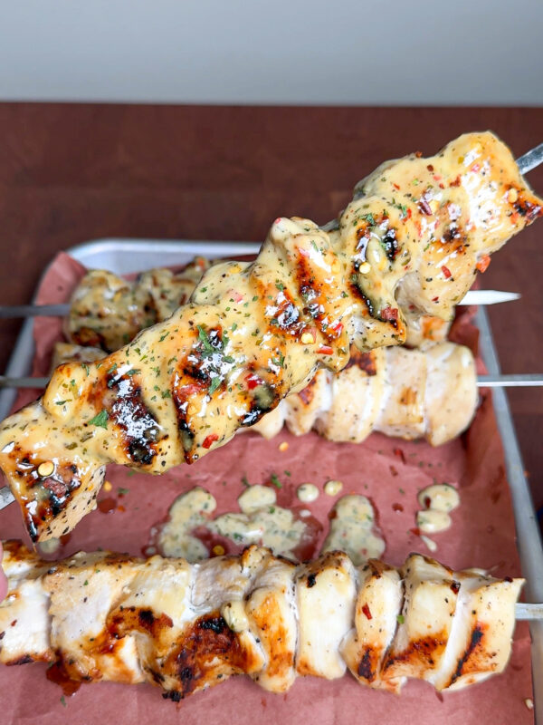 Garlic Parmesan Chicken Skewers