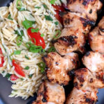 Orzo Salad & grilled Chicken Kabobs