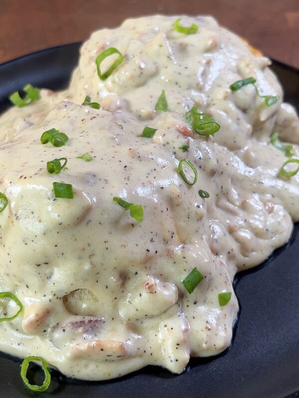 Bacon Gravy and Biscuits