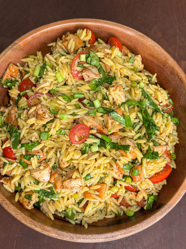 grilled chicken orzo salad