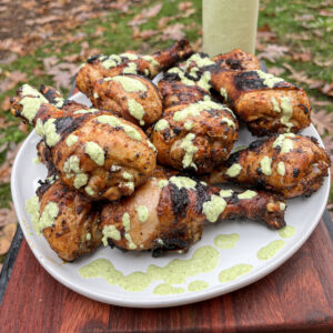 Peruvian Grilled Chicken with Aji Verde Sauce