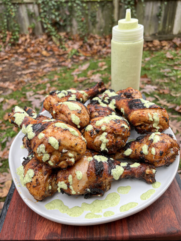 Peruvian Grilled Chicken with Aji Verde Sauce