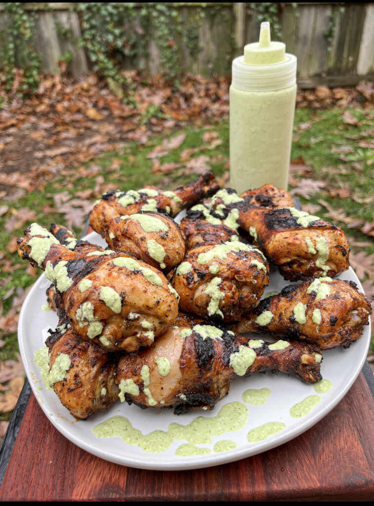 Peruvian Grilled Chicken with Aji Verde Sauce