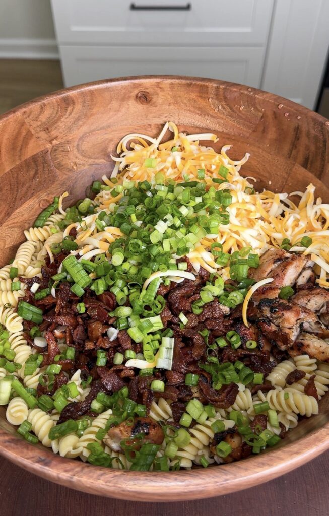 chicken bacon ranch pasta salad