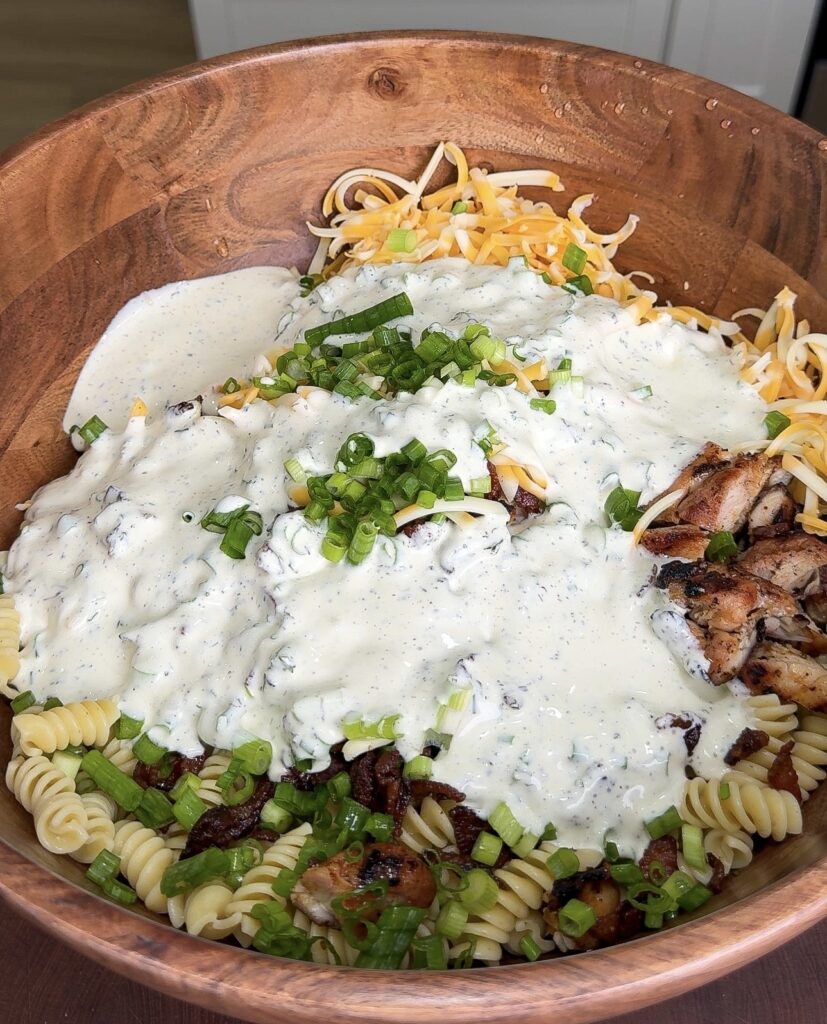 Chicken Bacon Ranch Pasta Salad