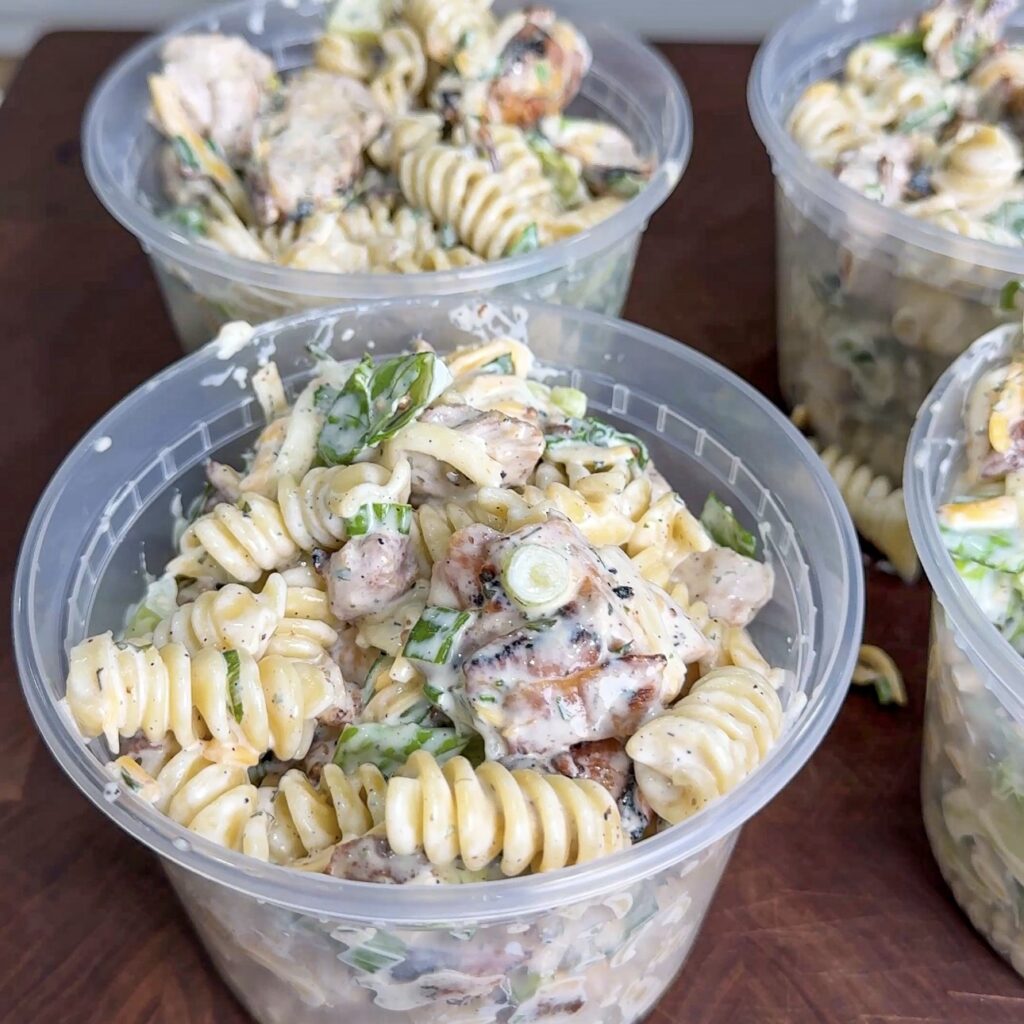 chicken bacon ranch pasta salad