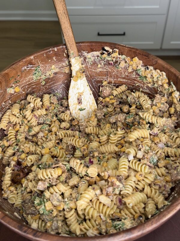 Street Corn Pasta Salad with Steak