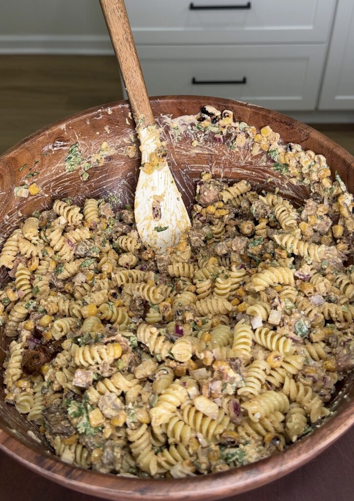 Street Corn Pasta Salad with Steak